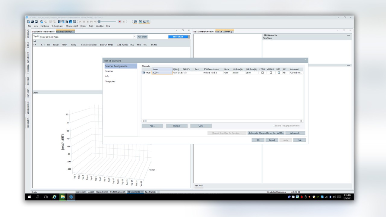 Figure 2: Automatic channel detection (ACD) configuration