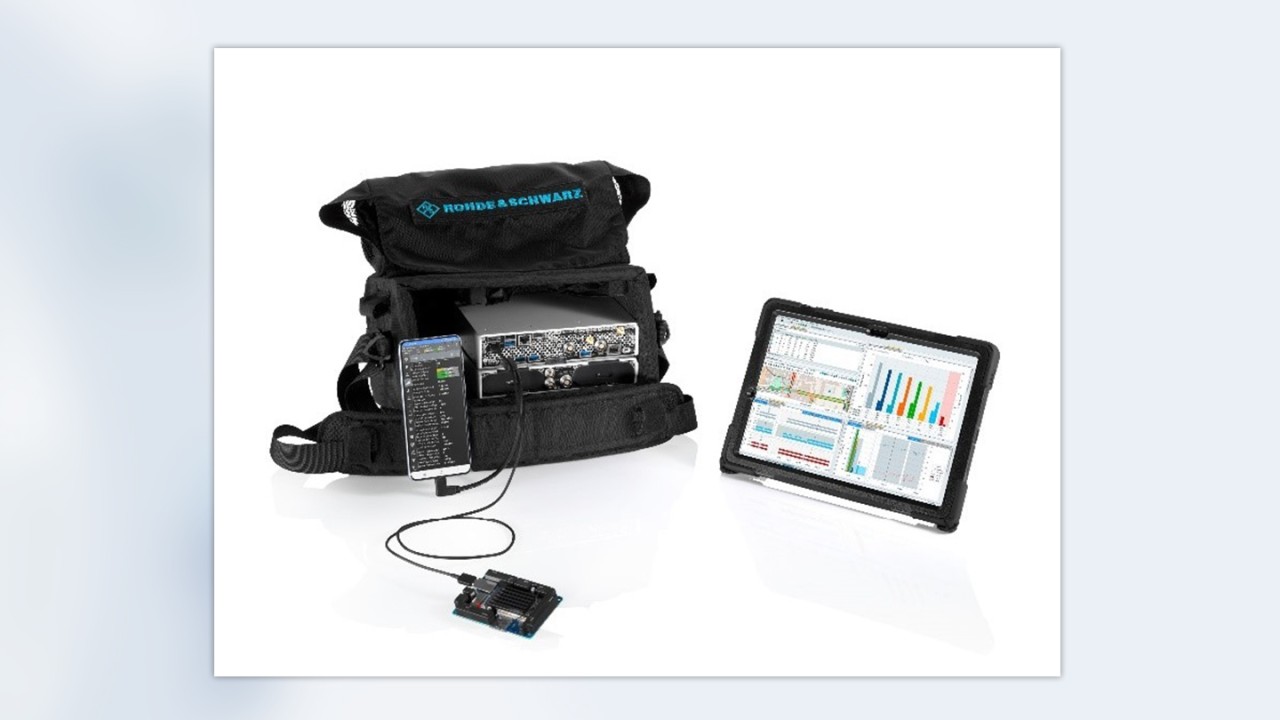 The Rohde & Schwarz setup used for testing private networks