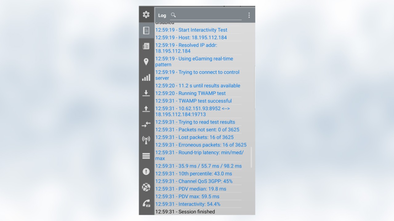 Latency and interactivity test with QualiPoc