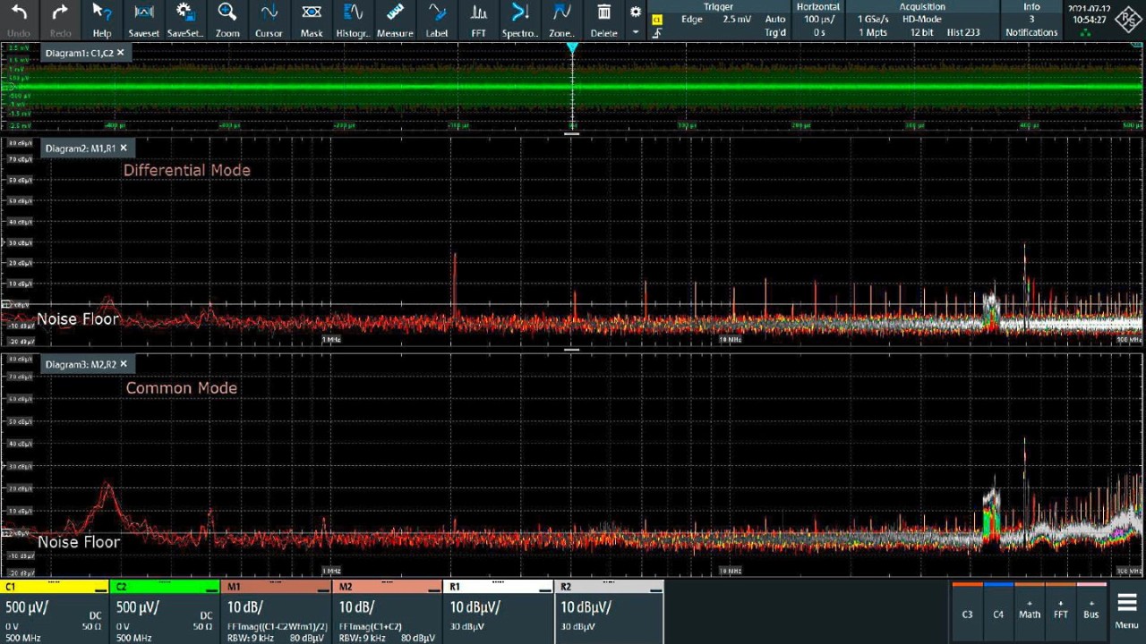 Measured conducted EMI.