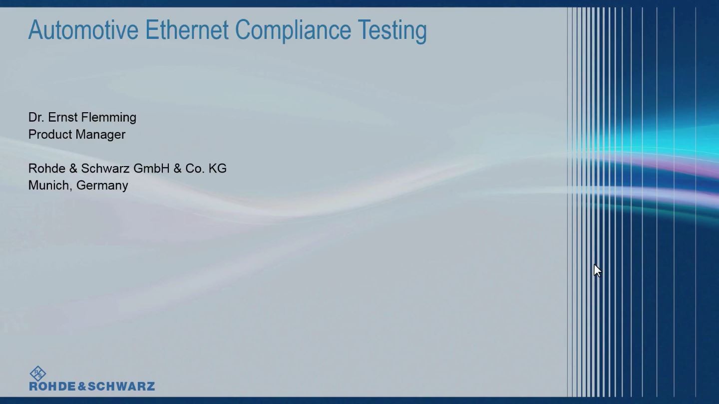 Webinar: Automotive Ethernet compliance testing 