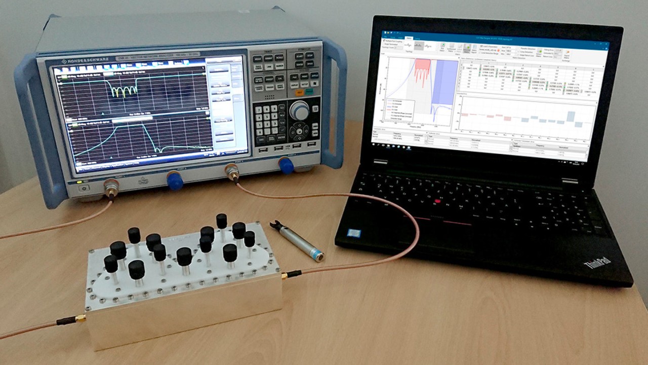 VNA tuning setup with CST Filter Designer 3D and R&S®ZNB